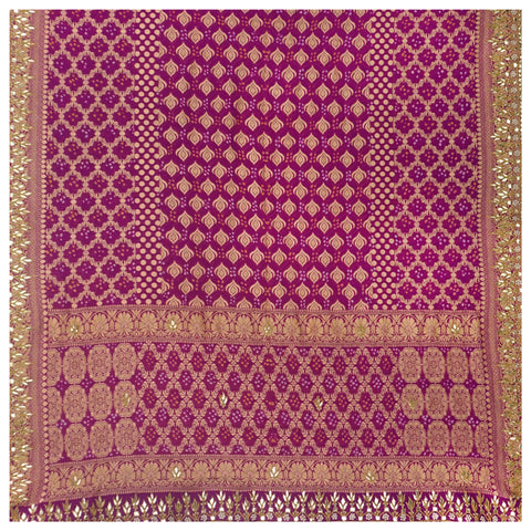 Purple Georgette Dupatta