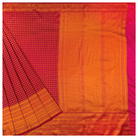 Pink Art Silk Kanjeevaram Saree