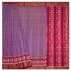 Purple Silk Patola/Ikkat Saree