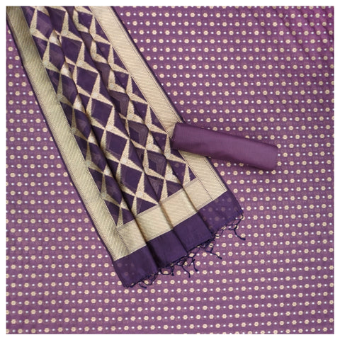 Purple Kora Dress Material