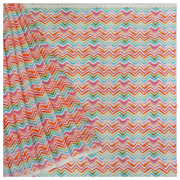 Multicoloured Chiffon Printed Saree