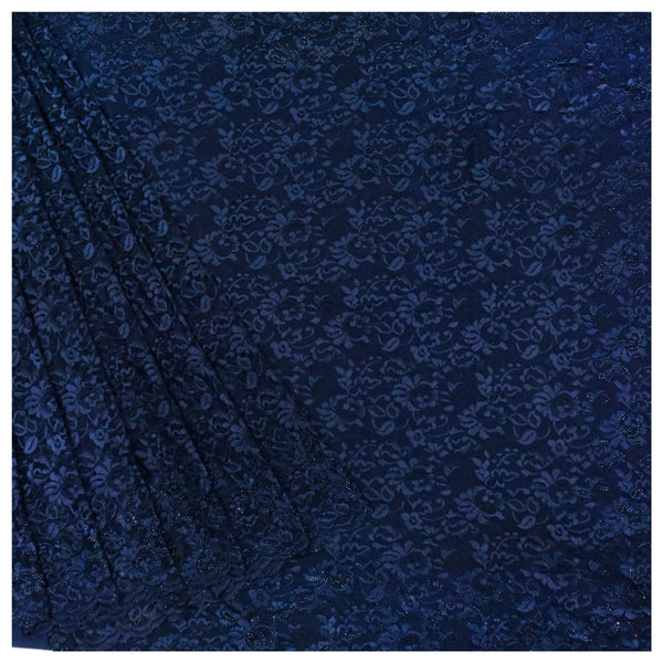 Blue Chantily Lace Saree
