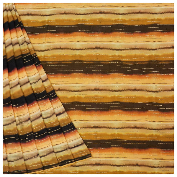 Multicolored Georgette Swarowski Saree