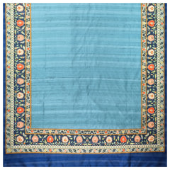 Blue Art Tussar Printed Saree