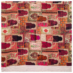 Multicolored Satin Printed Saree