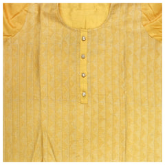 Yellow Chanderi Dress Material