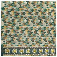 Green Chanderi Dress Material