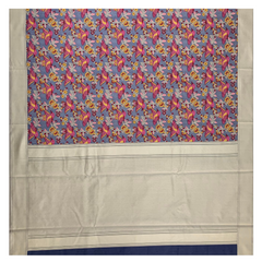 Blue Silk Cotton Saree