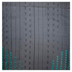 Black Satin Designer/embroidery Saree