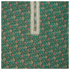 Green Semi Silk Dress Material