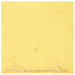 Yellow Crepe Printed Saree