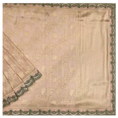 Old Rose Tissue Georgette Designer/embroidery Saree