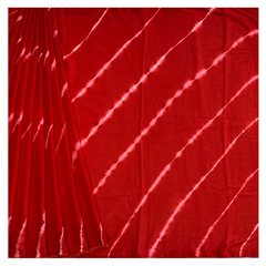 Red Chiffon Designer / Embroidery Saree