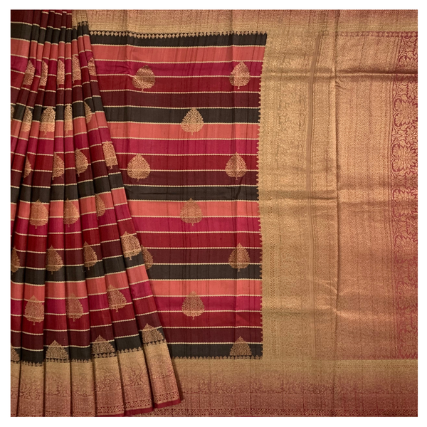 Multicoloured Tussar Banarsi Saree