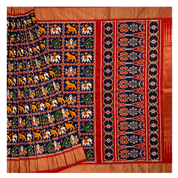 Blue Silk Patola Saree