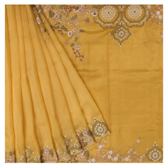 Yellow Organza Designer Saree