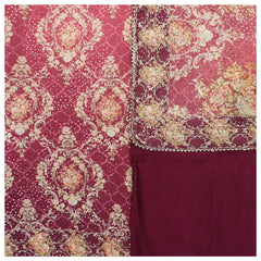 Pink Crepe Satin Dress Material