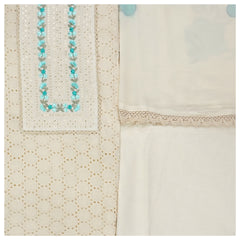 Cream Cotton Dress Material