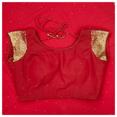 Red Georgette Designer Saree