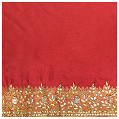 Pink Dola Silk Embroidered Saree