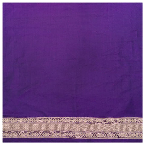 Purple Silk Banarasi Embroidery Saree